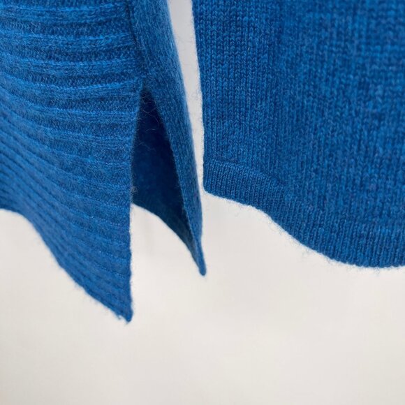 Griffen Cashmere Long Sleeve Sweater Size L Teal Blue Boat Neck Knit Pullover - Picture 7 of 10